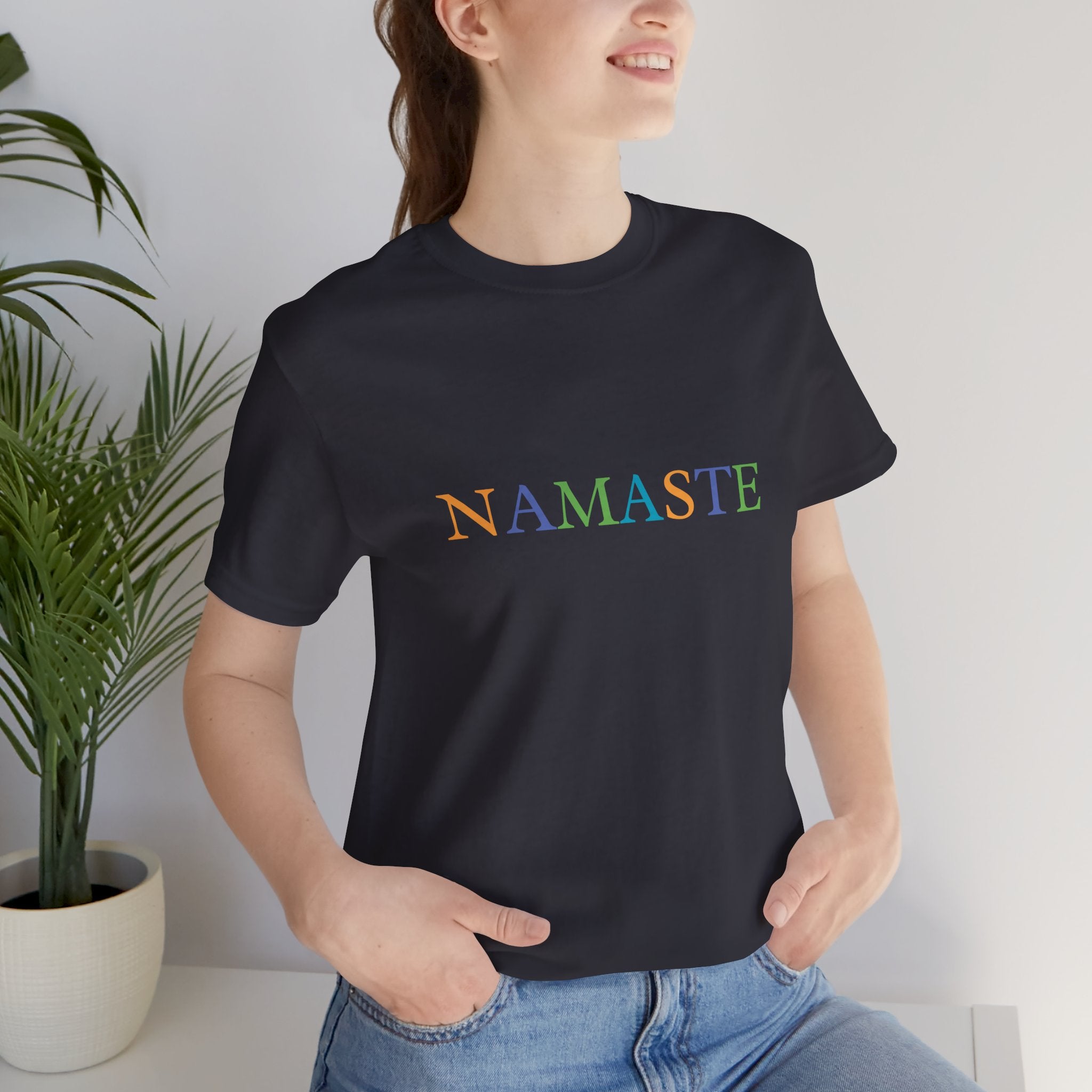 Tramunquiero NAMASTE Unisex Yuvarlak Yaka Tişört